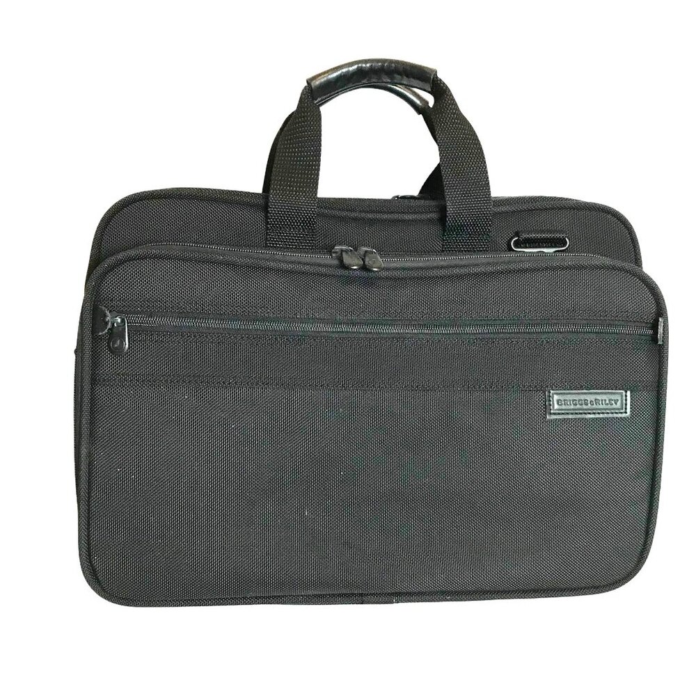 Briggs & Riley Travelware Mens Black Nylon Messenger Bag Briefcase 17 X 12